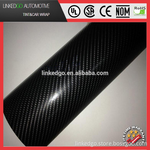Most popular Car Wrap Vinyl Sticker 1.52*30M 4D black carbon fiber